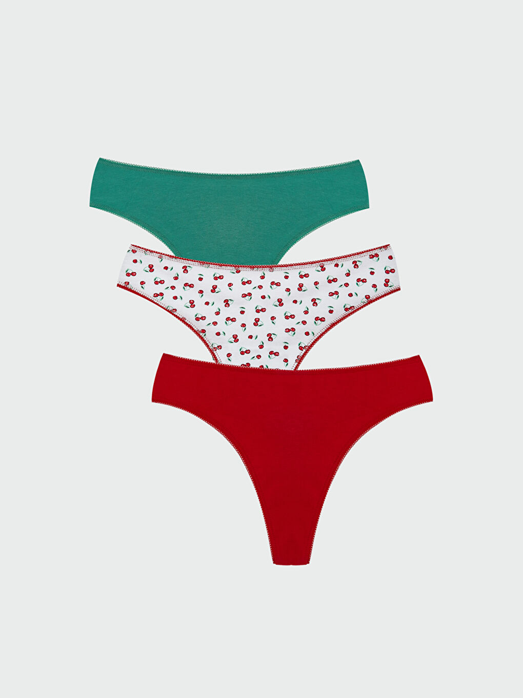 Ekru Desenli Tanga Külot 3'lü