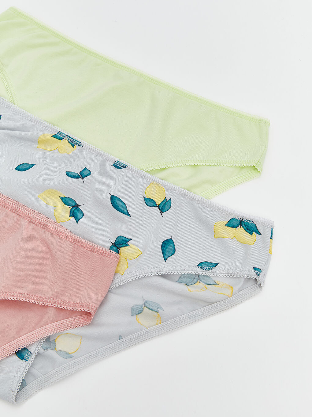 Gri Desenli Bikini Külot 3'lü Paket-2