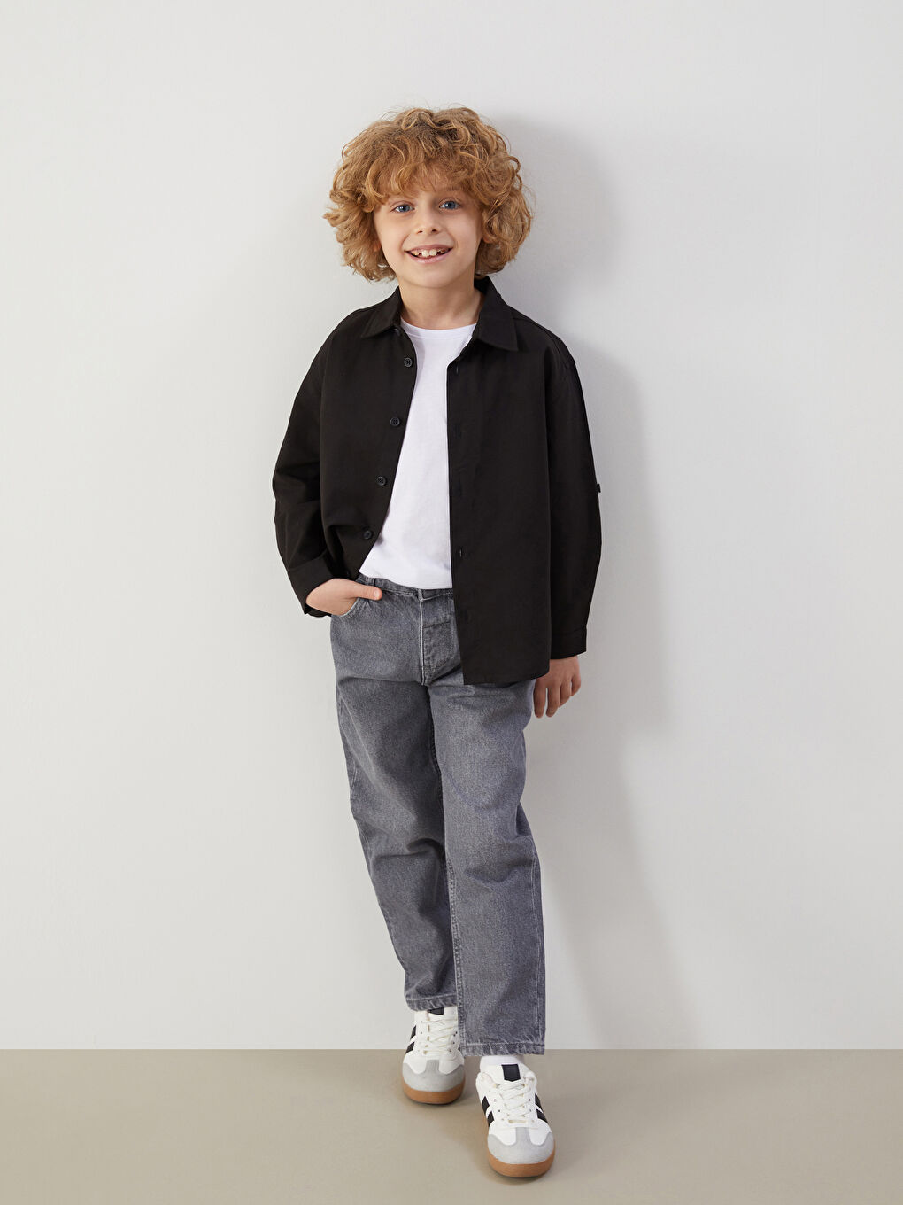 Elastic Waist Boy Denim Trousers -S5NT66Z1-JRX