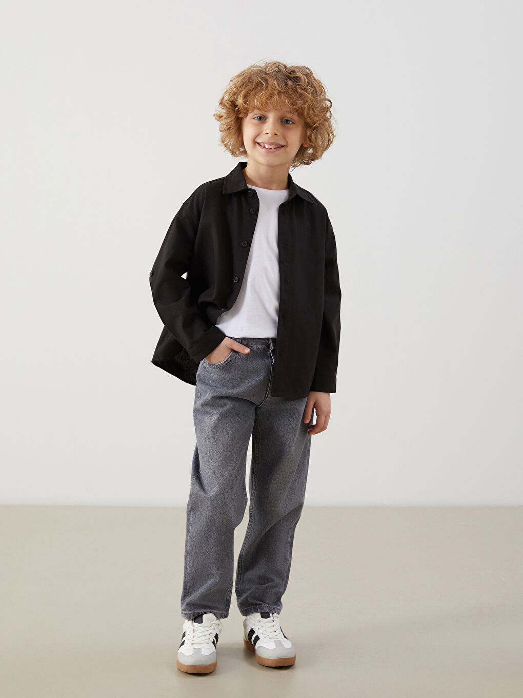 Elastic Waist Boy Denim Trousers -S5NT66Z1-JRX