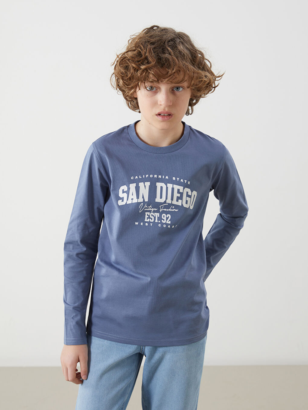 Crew Neck Boys' T-Shirt -S5NT97Z4-YLA