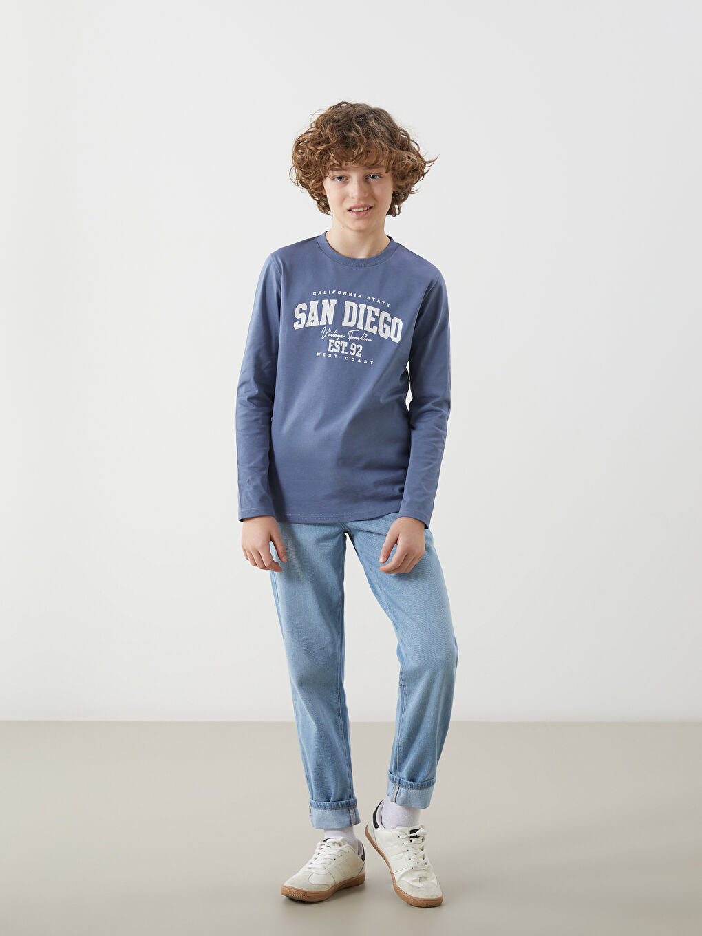 Crew Neck Boys' T-Shirt -S5NT97Z4-YLA