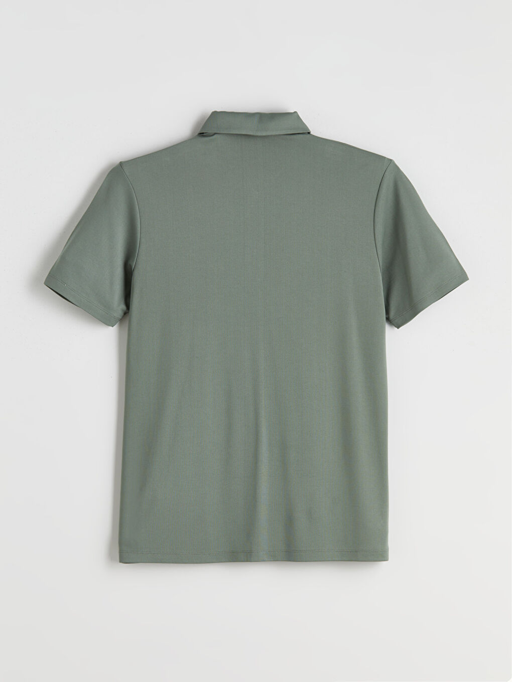 Haki Polo Yaka Baskılı Erkek Tişört-5