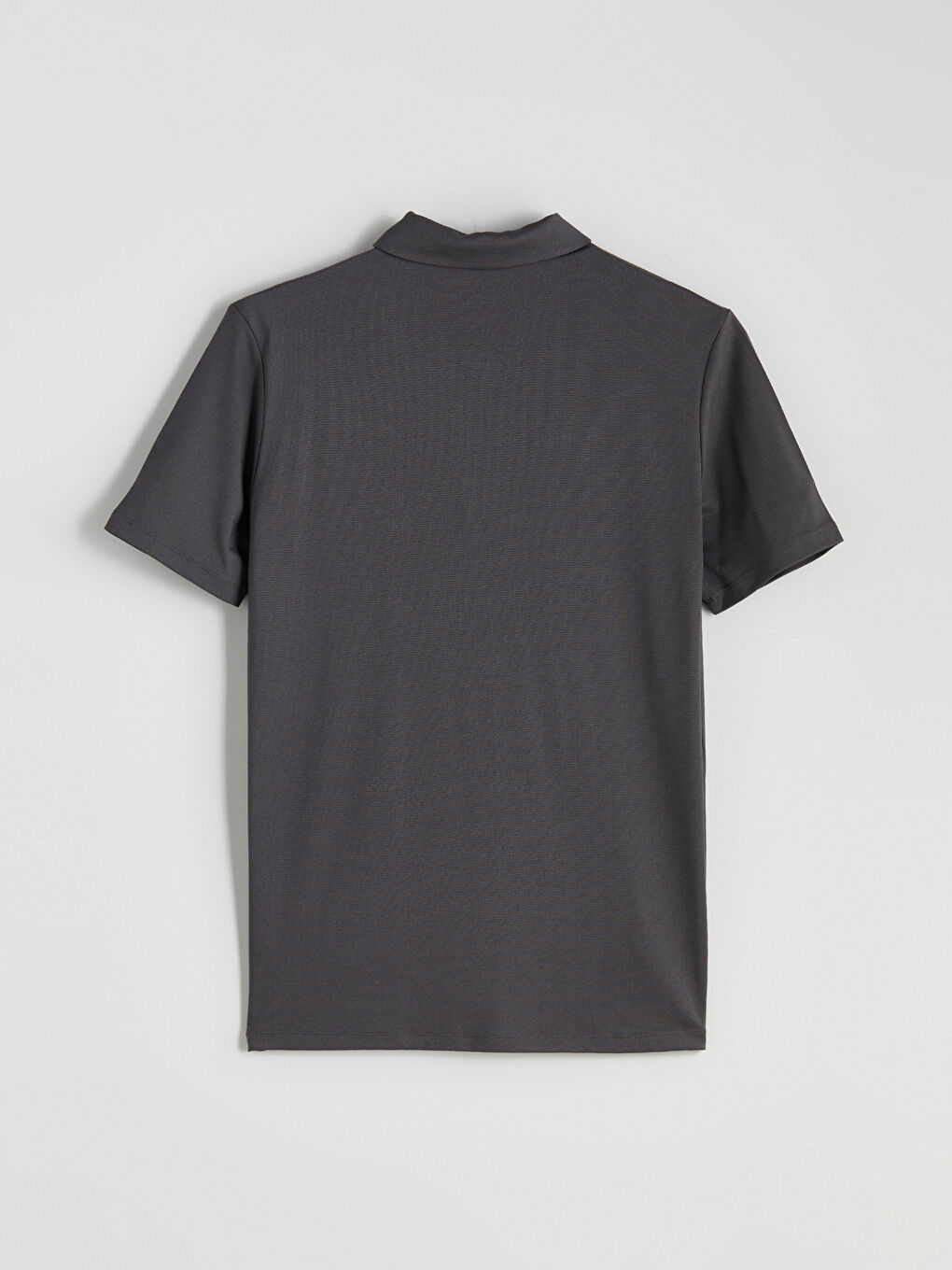 Antrasit Polo Yaka Baskılı Erkek Tişört-5