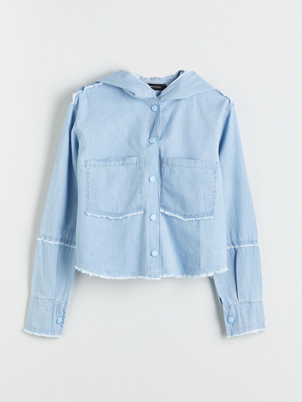 Hooded Women's Denim Jacket -S5NU16Z8-K9M