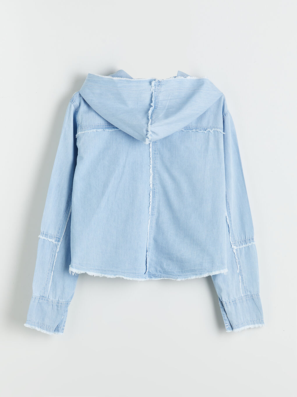 Hooded Women's Denim Jacket -S5NU16Z8-K9M