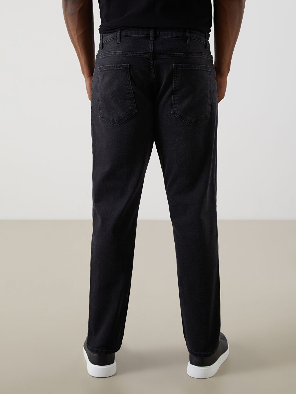Siyah Büyük Beden 779 Regular Fit Erkek Jean Pantolon-3