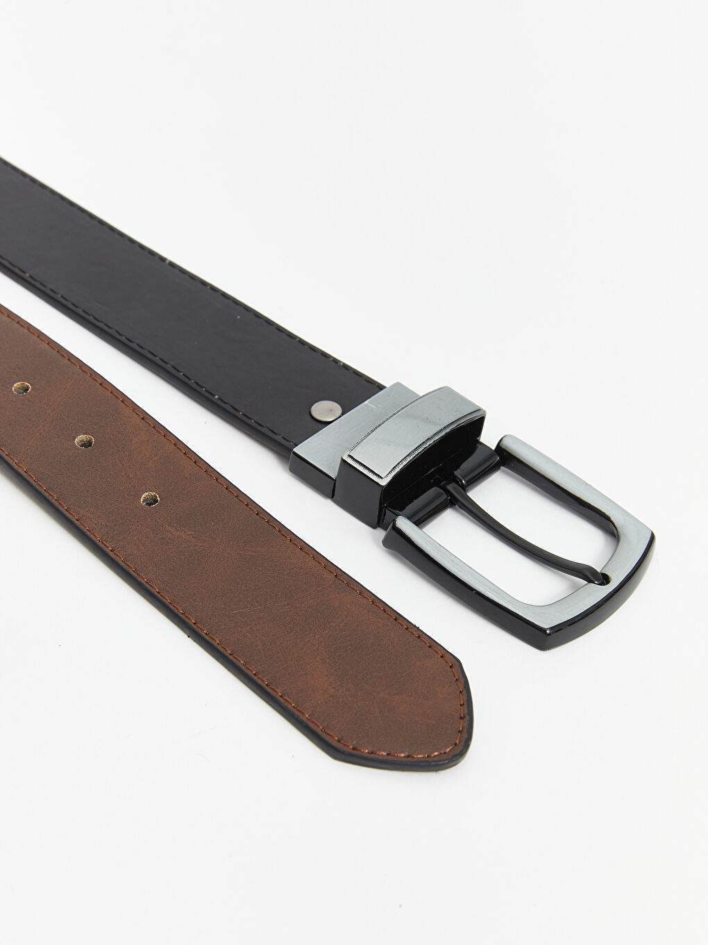 Faux Leather Reversible Men's Belt-3