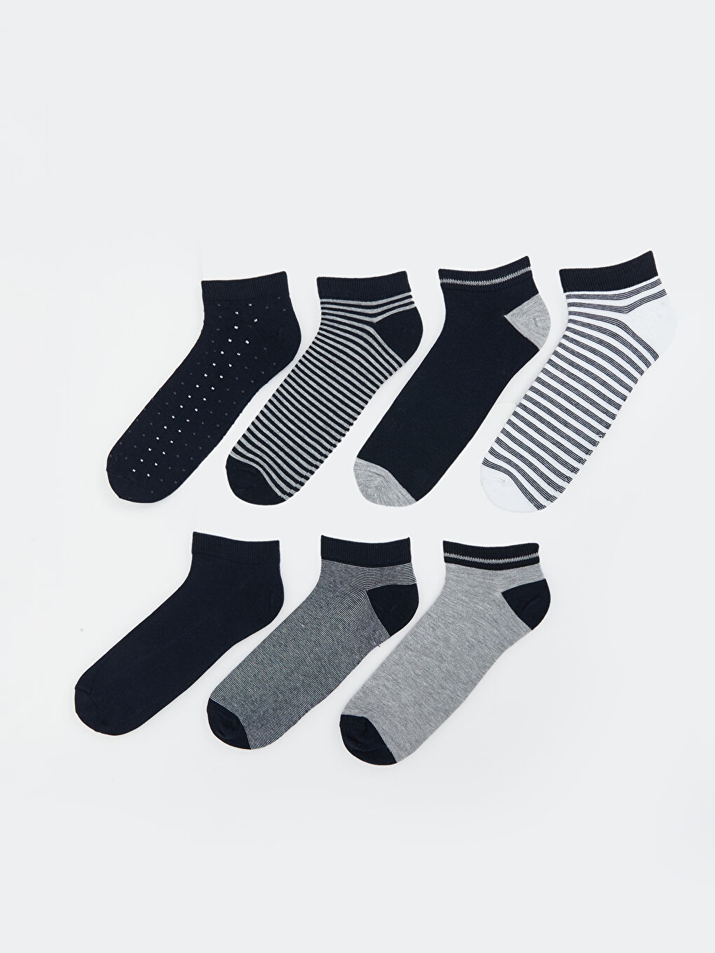 Striped Men's Trainer Socks 7 Pack