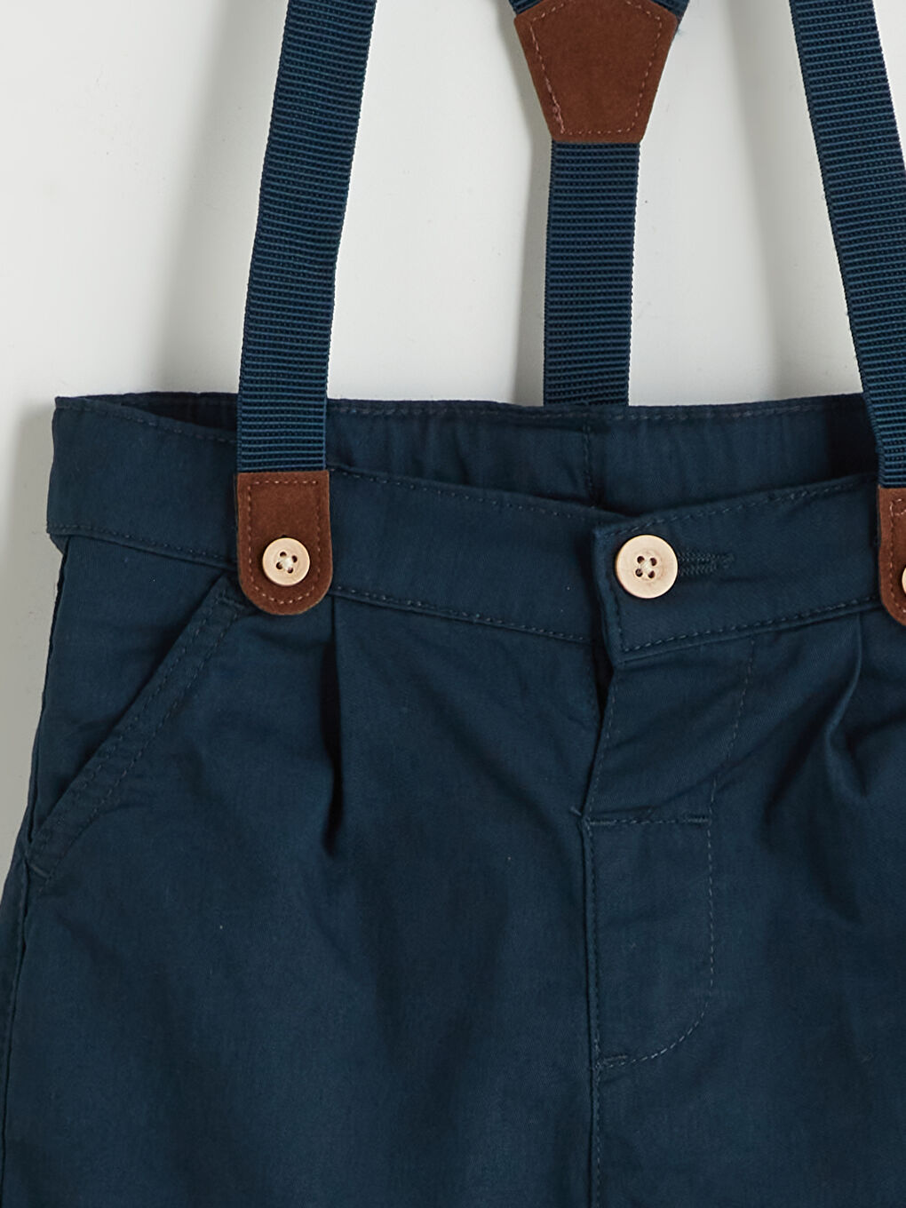 Petrol Askılı Erkek Çocuk Pantolon-2