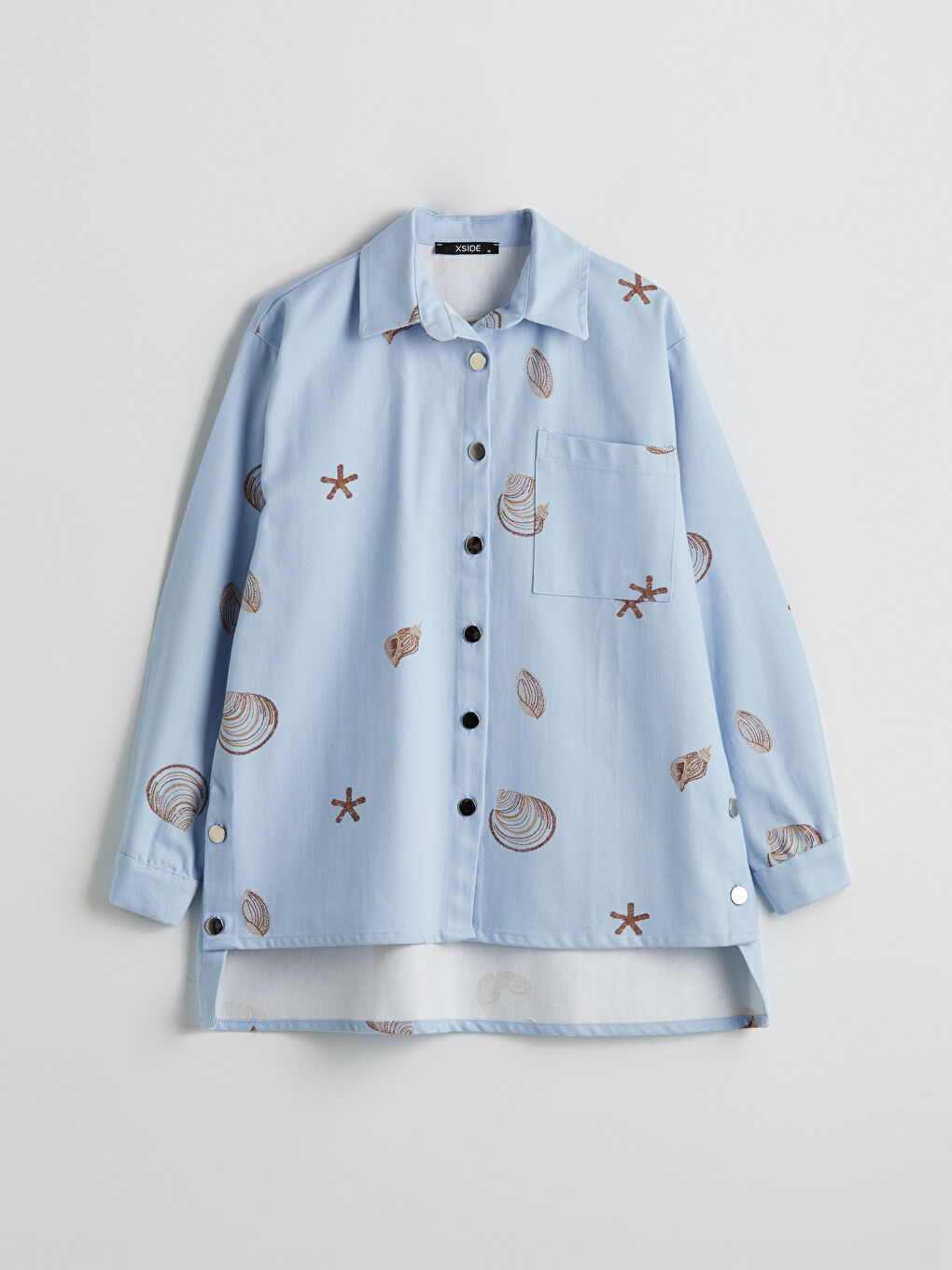 قميص جينز منقوش للسيدات-4