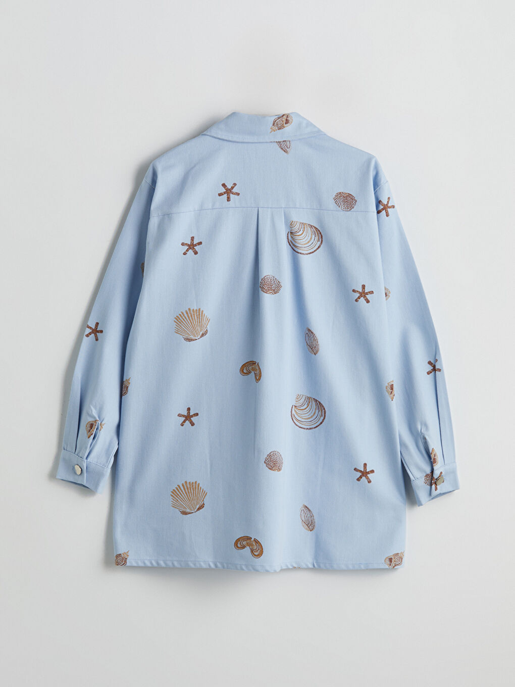 قميص جينز منقوش للسيدات-5