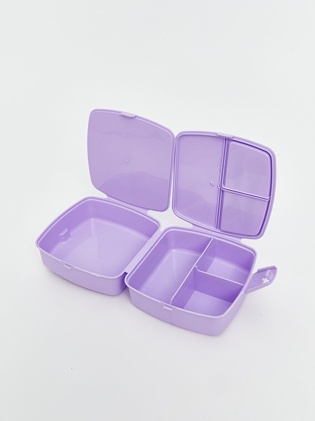 Lila Kedi Baskılı Çok Bölmeli Saklama Kabı-3