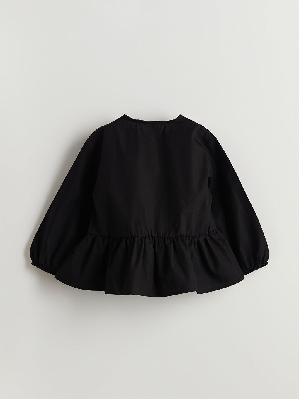 Crew Neck Ribbon Detailed Girl’S Shirt -S5NY01Z1-CVL