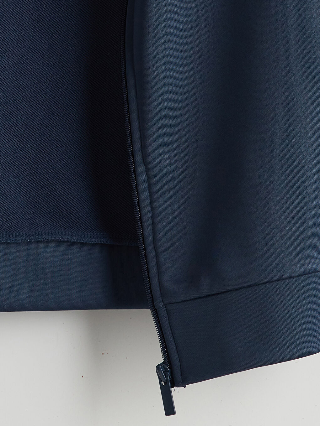 Lacivert Dik Yaka Kız Çocuk Fermuarlı Sweatshirt-2