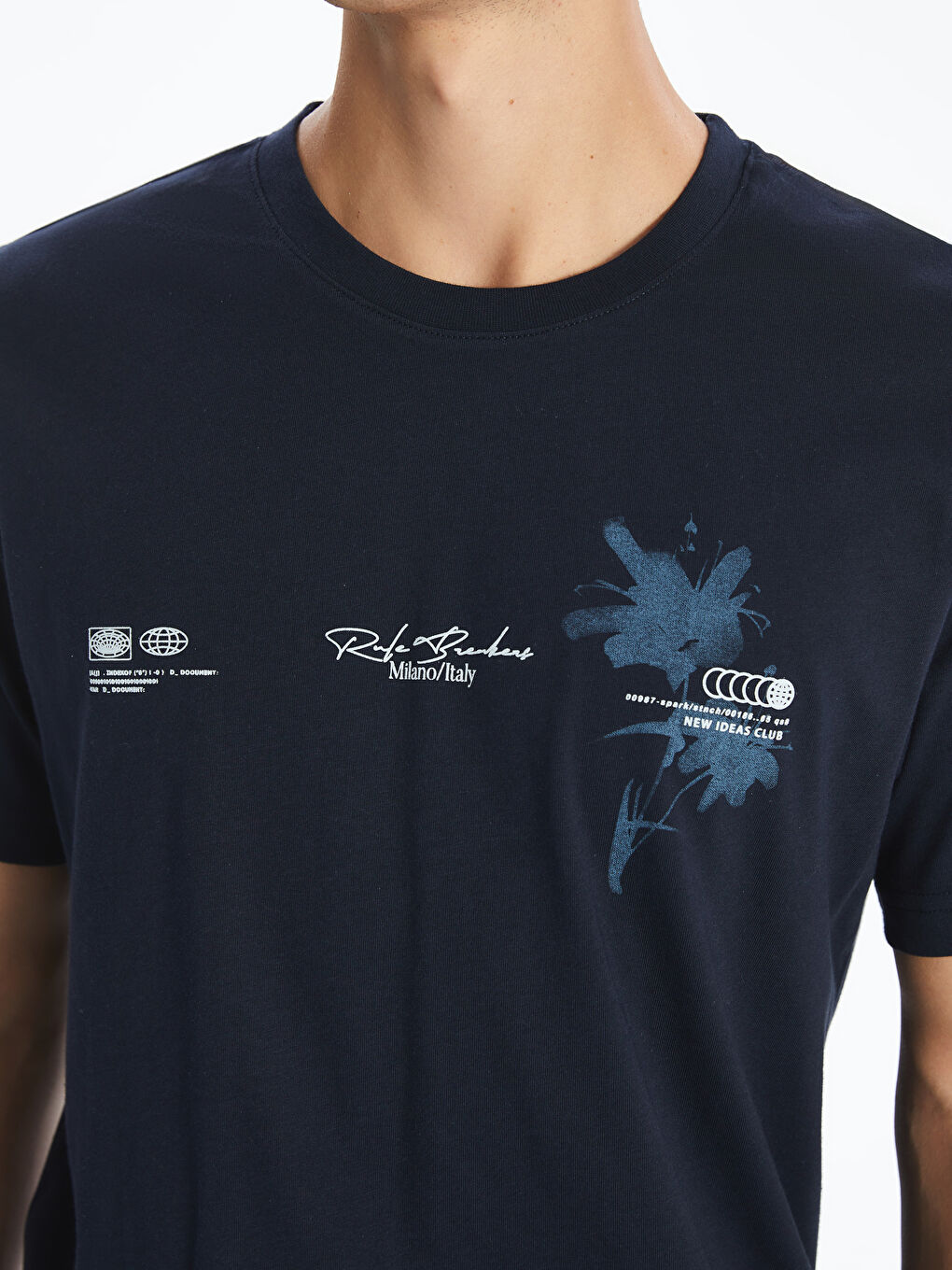 Crew Neck Printed Jersey Men's T-Shirt -S5NY37Z8-YRV