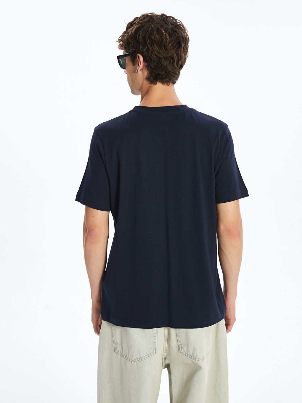 Crew Neck Printed Jersey Men's T-Shirt -S5NY37Z8-YRV