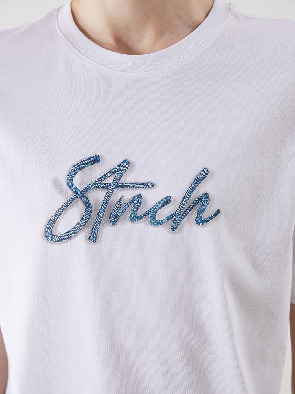 XSIDE Crew Neck Printed Text Men's Jersey T-Shirt -S5NY39Z8-Q6K
