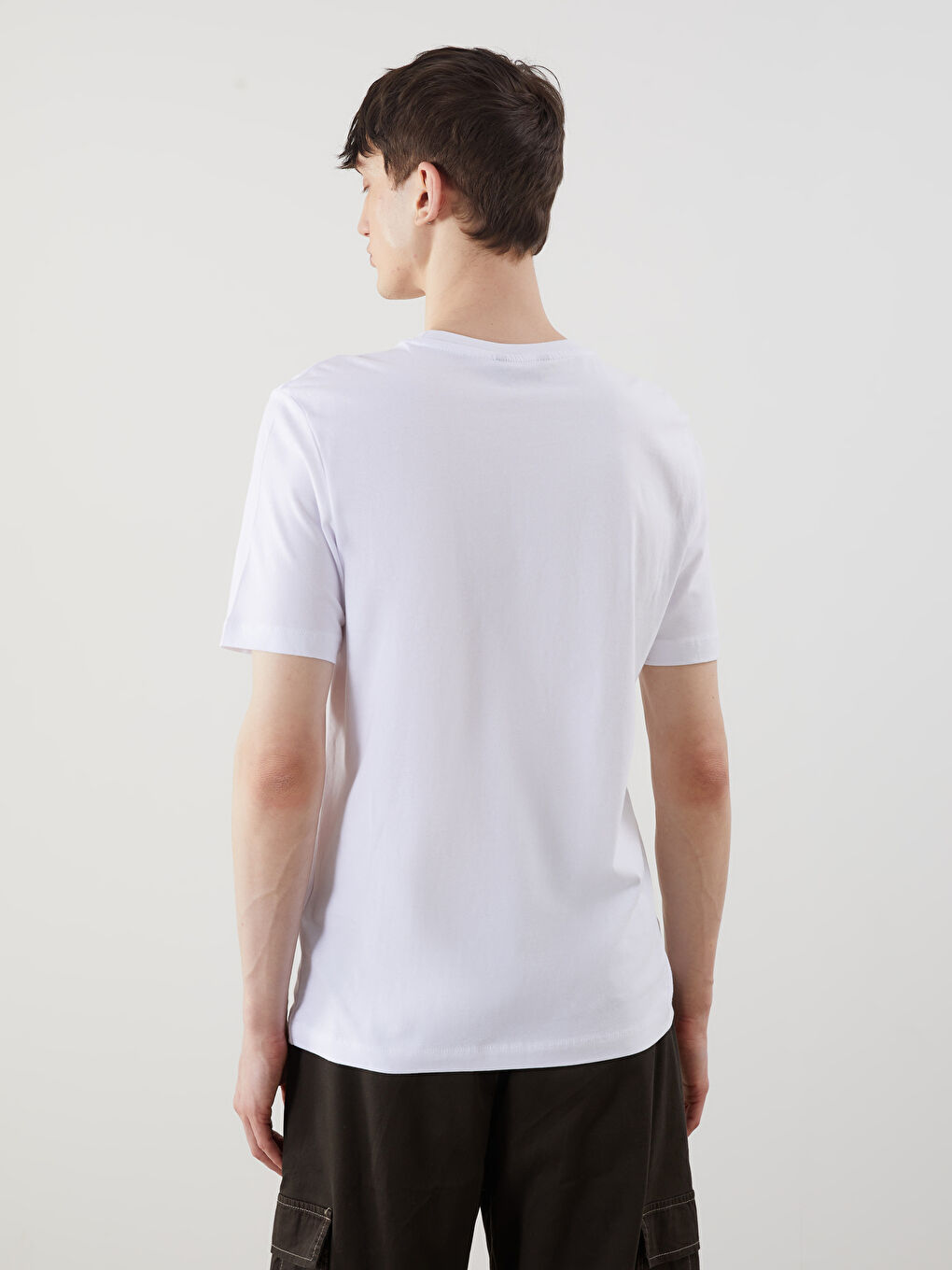 XSIDE Crew Neck Printed Text Men's Jersey T-Shirt -S5NY39Z8-Q6K