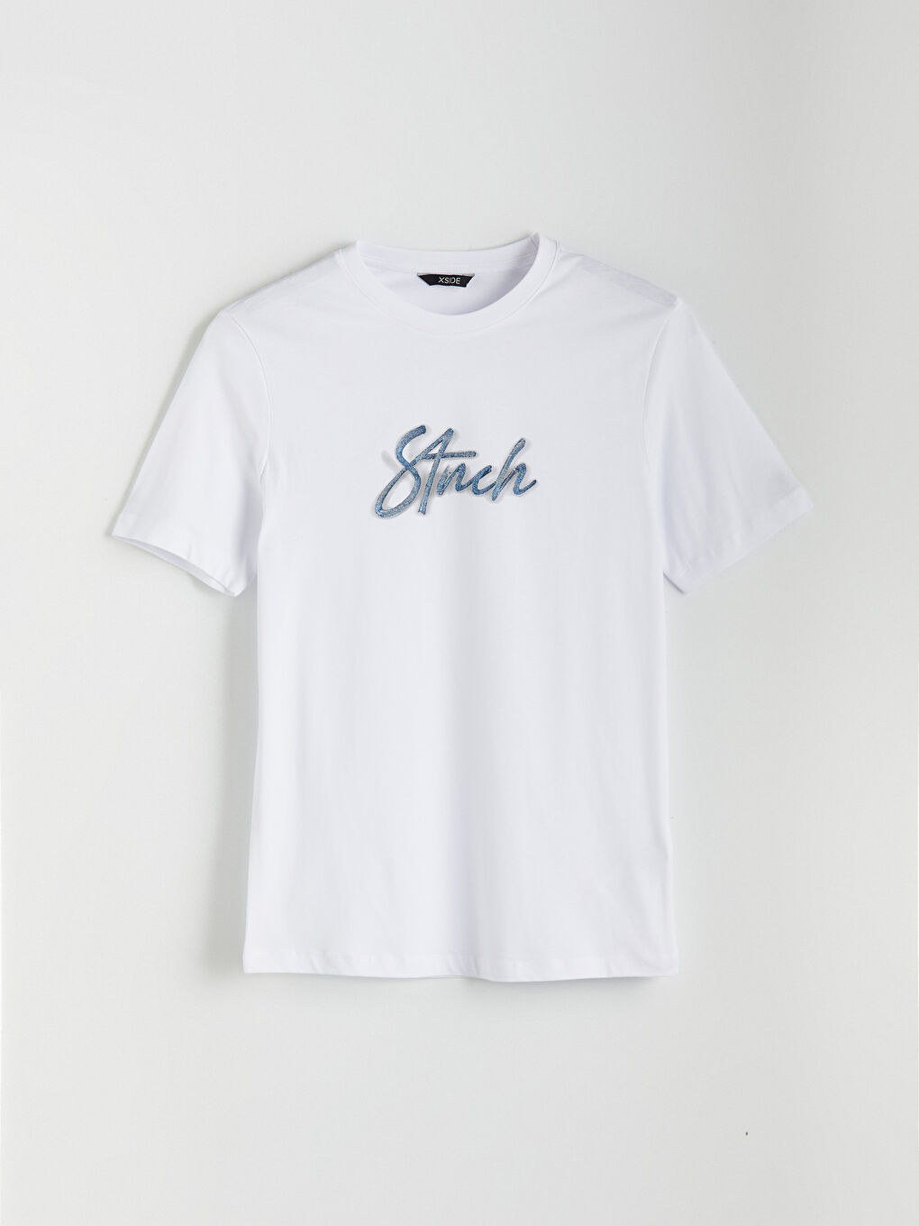 XSIDE Crew Neck Printed Text Men's Jersey T-Shirt -S5NY39Z8-Q6K