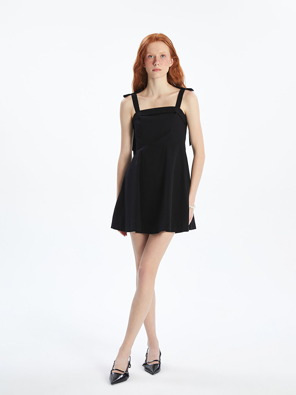Square Collar Poplin Mini Dress -S5NY67Z8-CVL