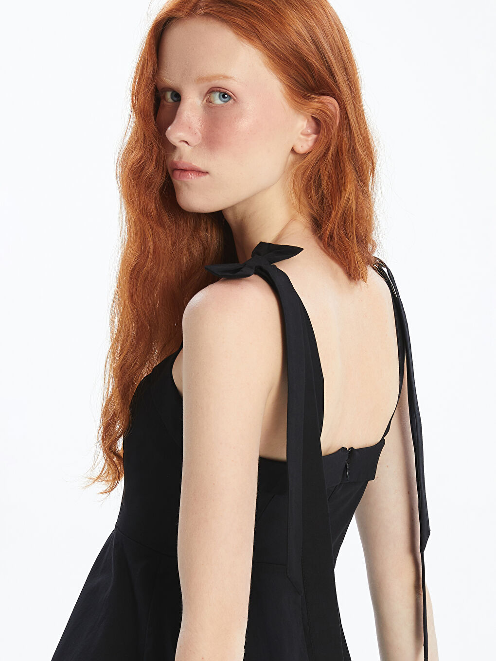 Square Collar Poplin Mini Dress -S5NY67Z8-CVL