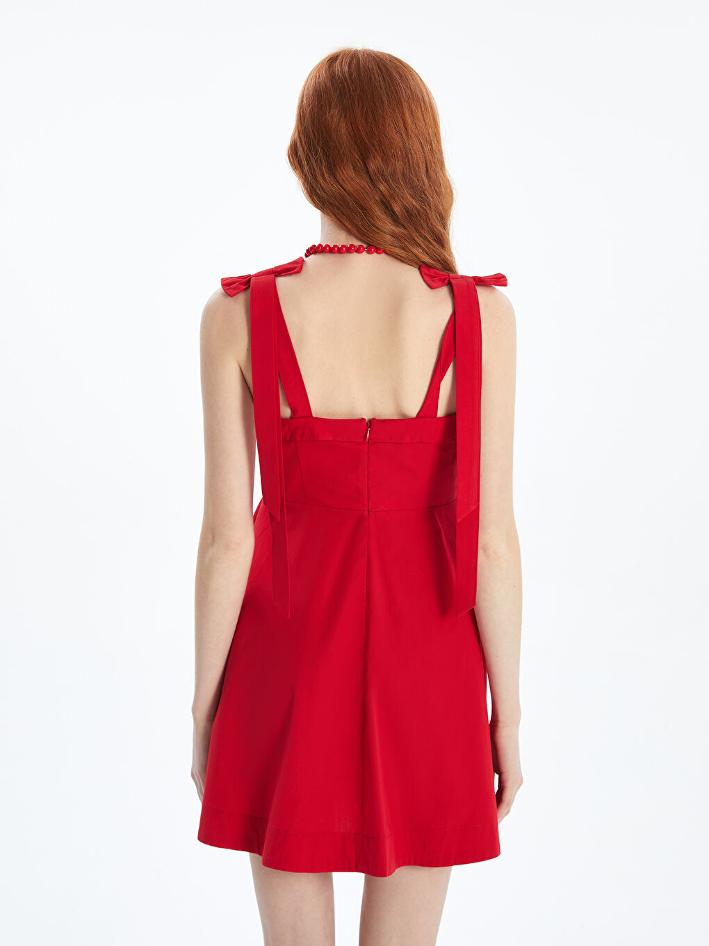 Square Collar Poplin Mini Dress -S5NY67Z8-DMR