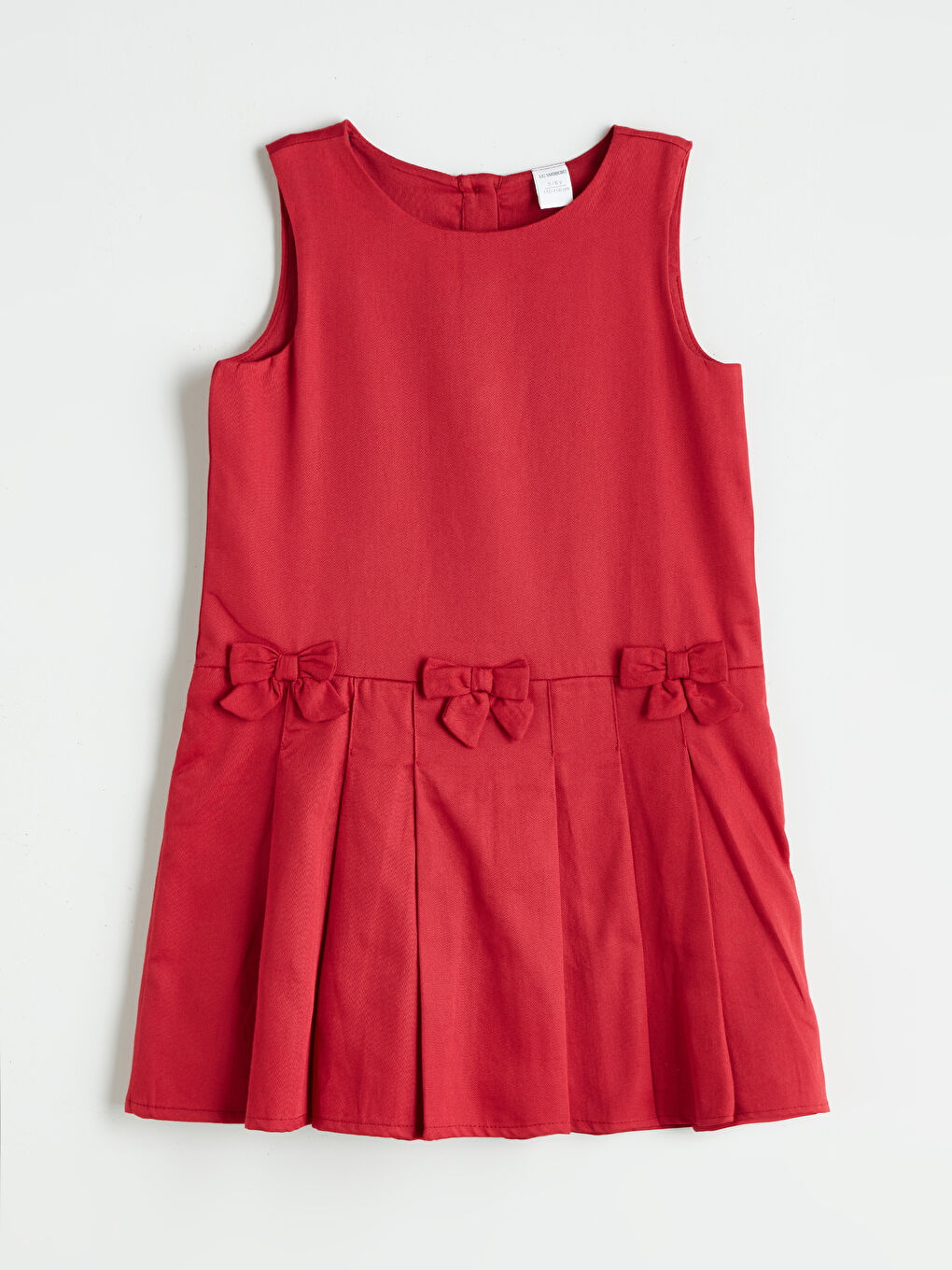Crew Neck Bow Detailed Girls' Dress -S5NY80Z1-HQR