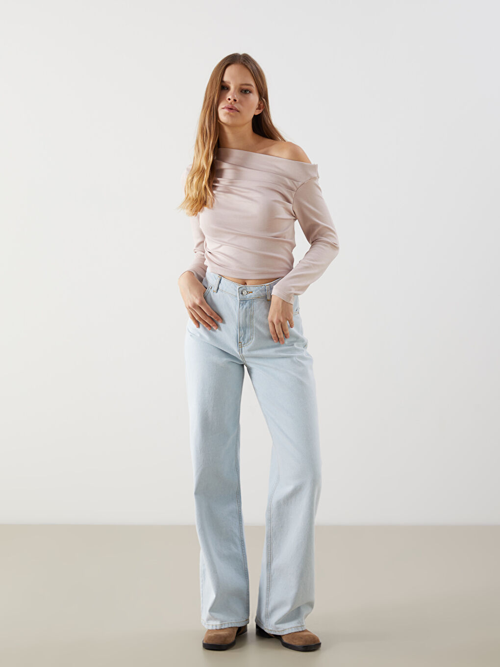 Boat Neck Women's Bodysuit -S5O019Z8-DU7