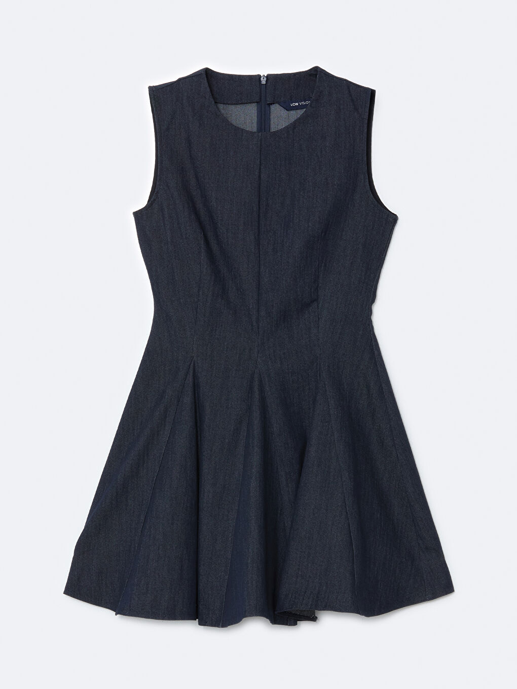 LCW Vision Indigo Kloş Mini Jean Elbise - 4