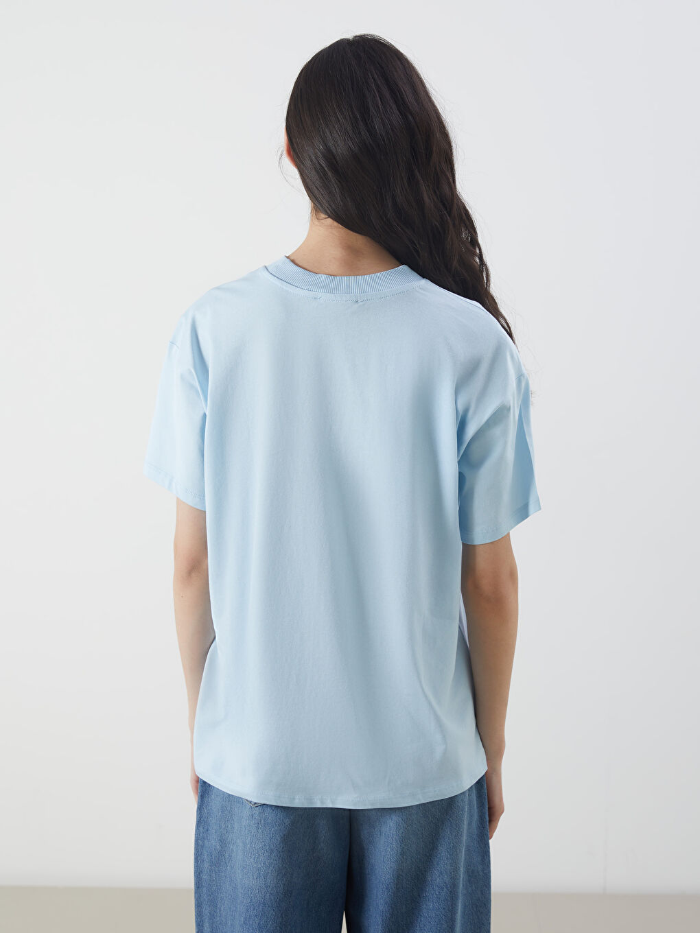 Crew Neck Printed Women's T-Shirt -S5O044Z8-FUX