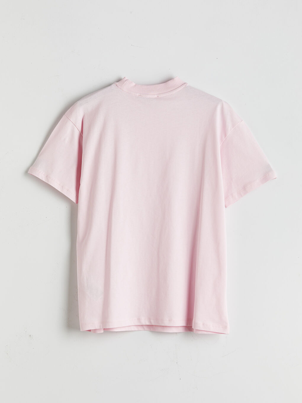 LCW Modest Pembe Dik Yaka Kadın Tişört - 5