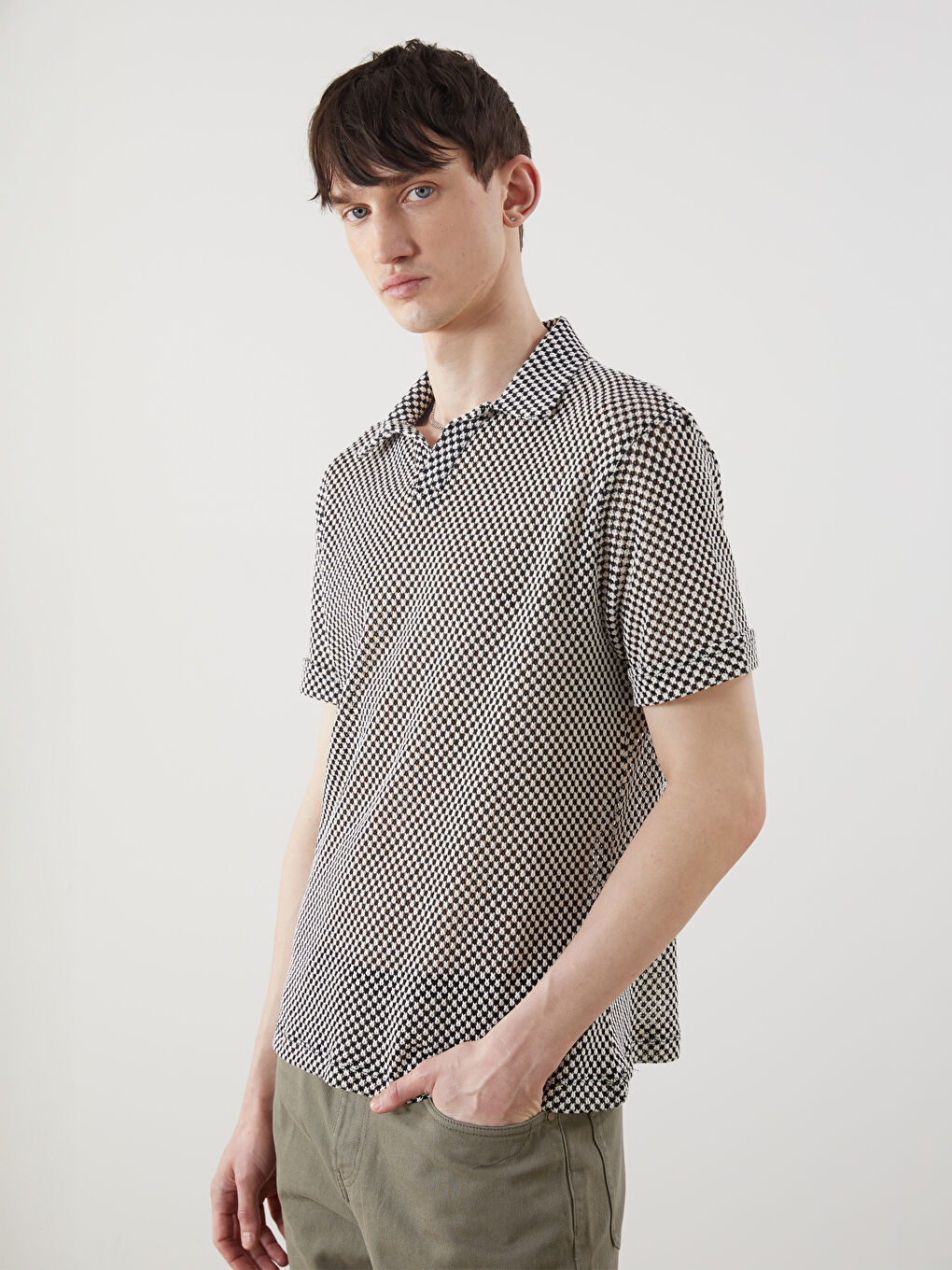 Ekru Polo Yaka Erkek Tişört