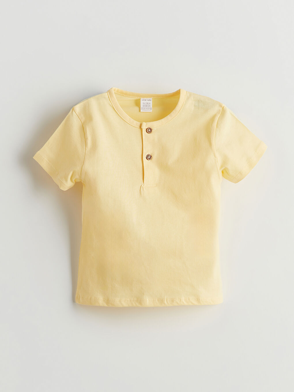 LCW baby Sari Bisiklet Yaka Basic Erkek Bebek Tişört 2'li - 4