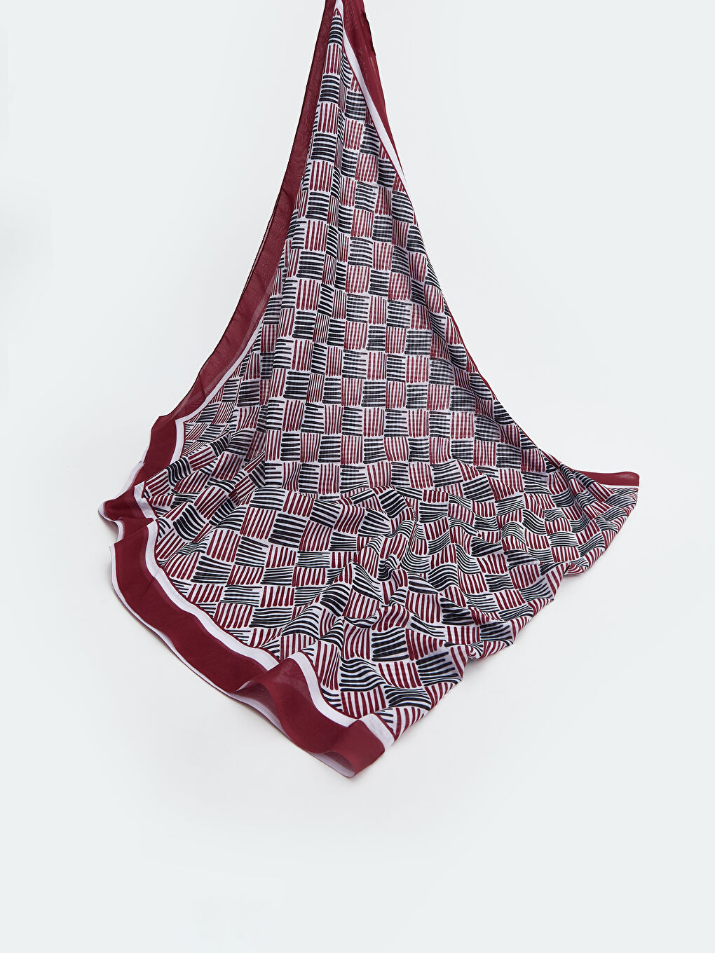 LCW ACCESSORIES Bordo Desenli Kadın Şal