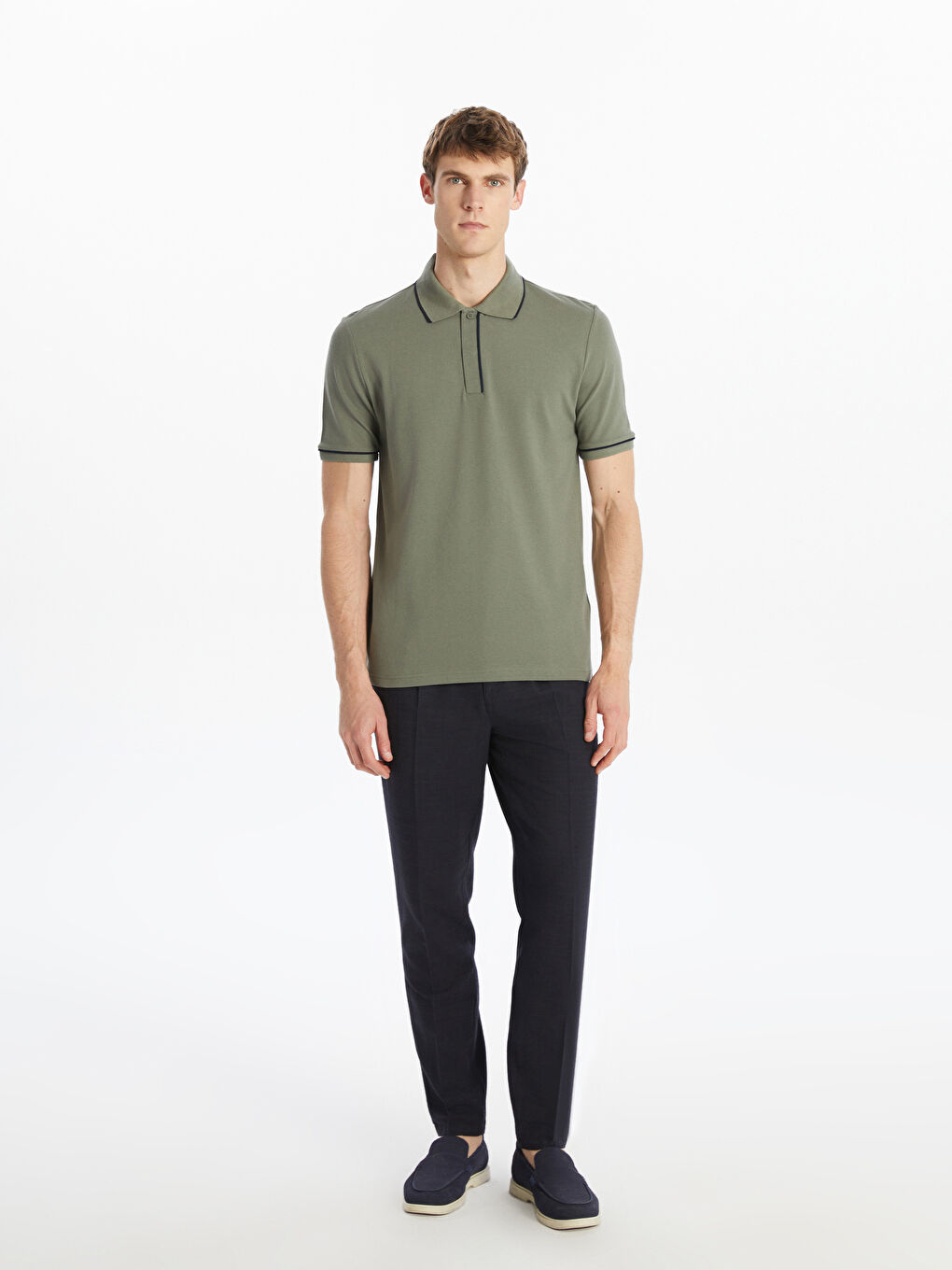 SOUTHBLUE Polo Neck Short Sleeve Men's T-Shirt -S5O069Z8-YGK