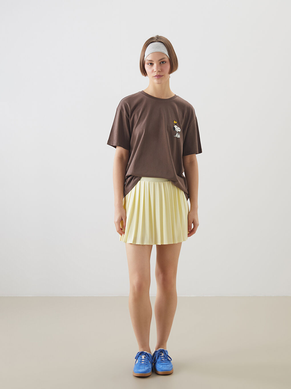 Crew Neck Snoopy Printed Women's T-Shirt -S5O070Z8-ZHA