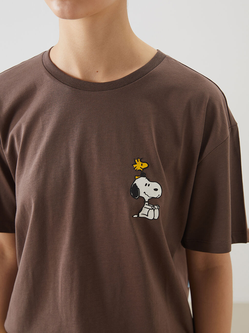 Crew Neck Snoopy Printed Women's T-Shirt -S5O070Z8-ZHA