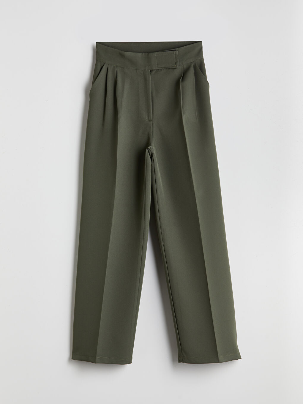 Loose Fit Wide Leg Women's Pleated Trousers -S5O090Z8-FMD