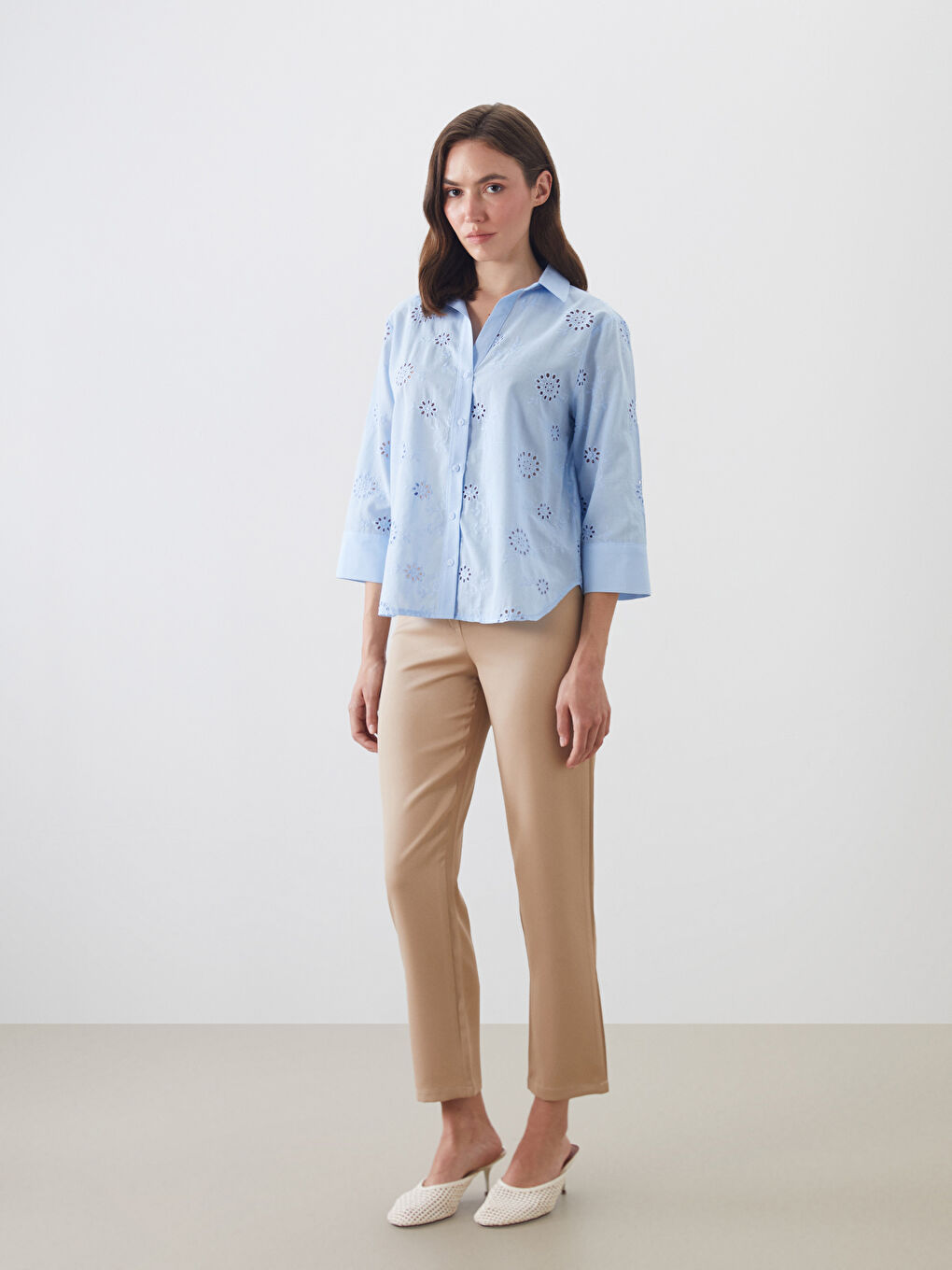 Regular Fit Women's Pleated Trousers -S5O102Z8-G8H