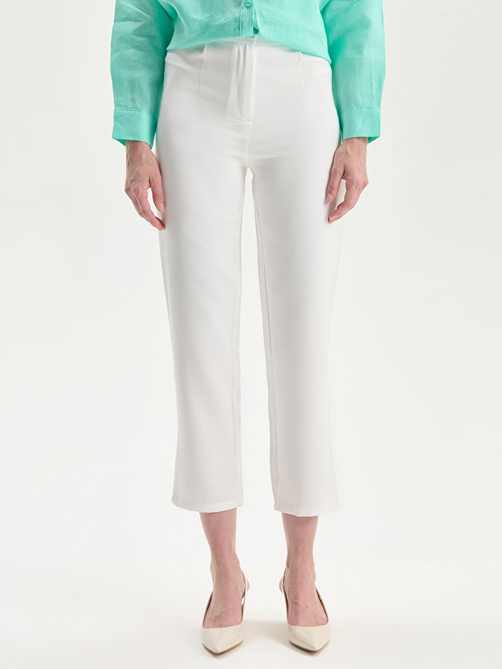 Regular Fit Women's Pleated Trousers -S5O102Z8-J5E