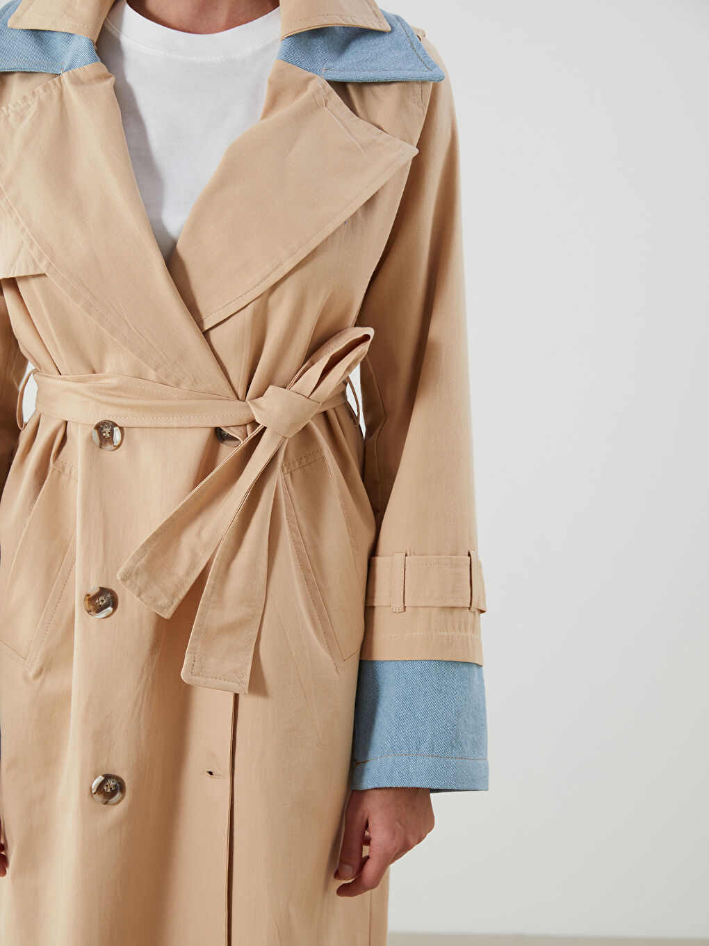 Double Breasted Women's Trenchcoat -S5O114Z8-G8H