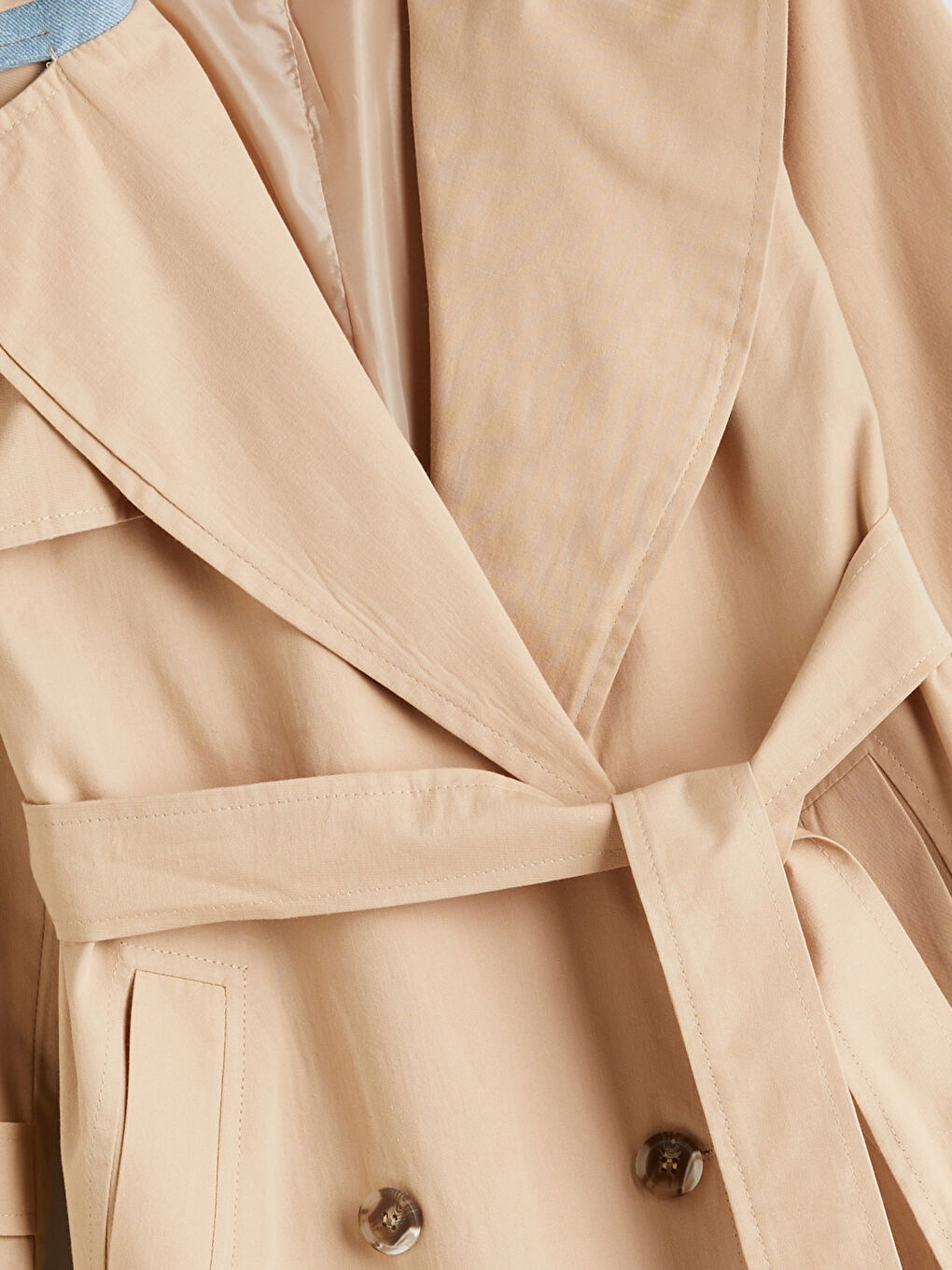 Double Breasted Women's Trenchcoat -S5O114Z8-G8H