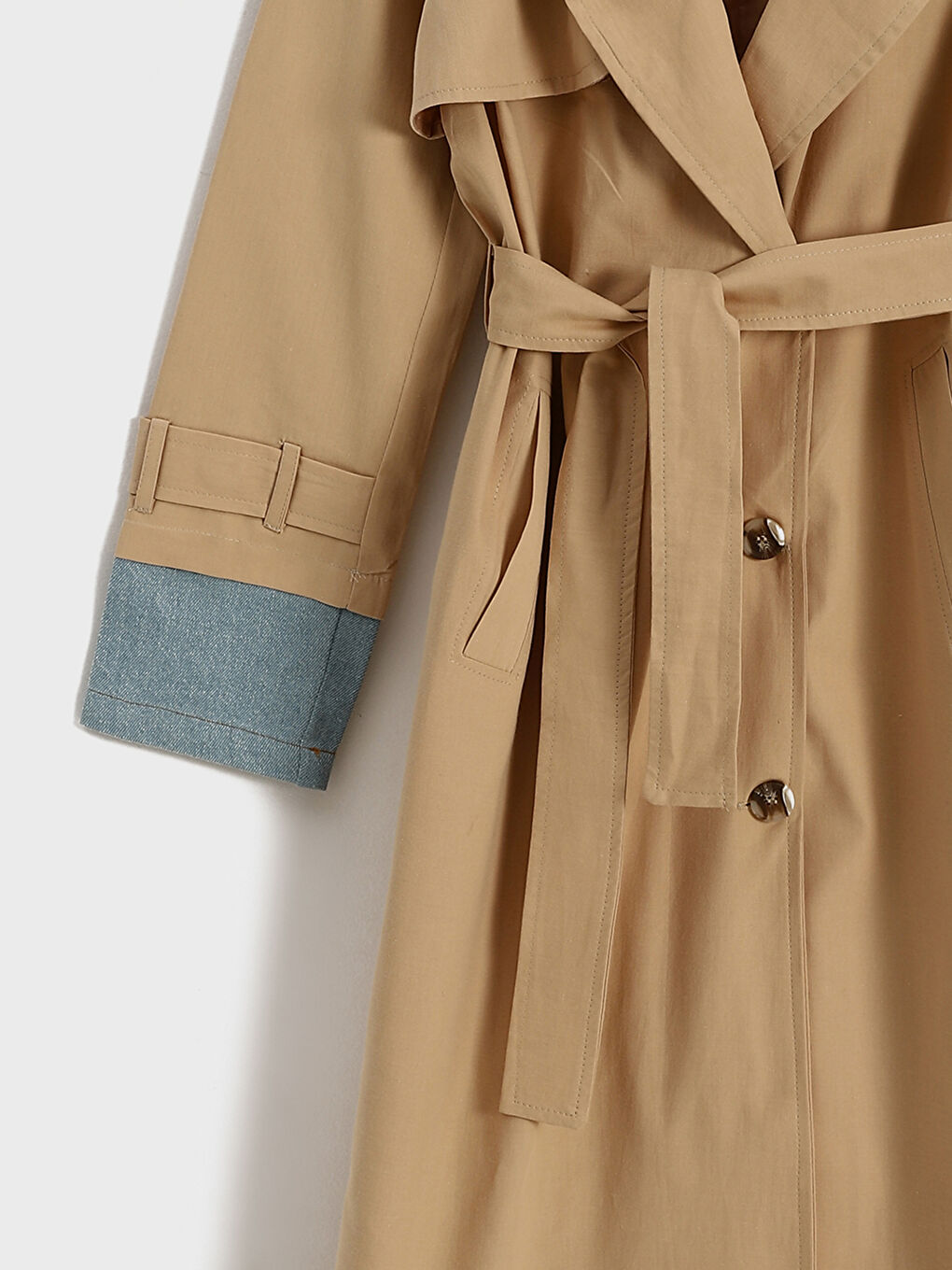 Double Breasted Women's Trenchcoat -S5O114Z8-G8H