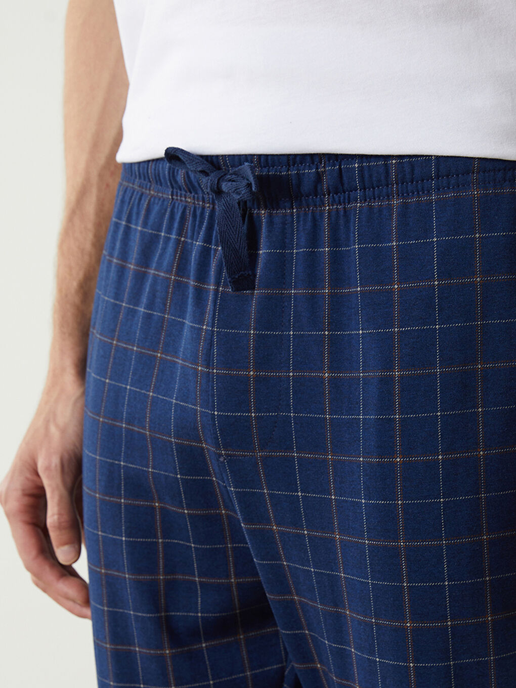 LC WAIKIKI Kahverengi Standart Kalıp Ekose Erkek Pijama Alt - 2