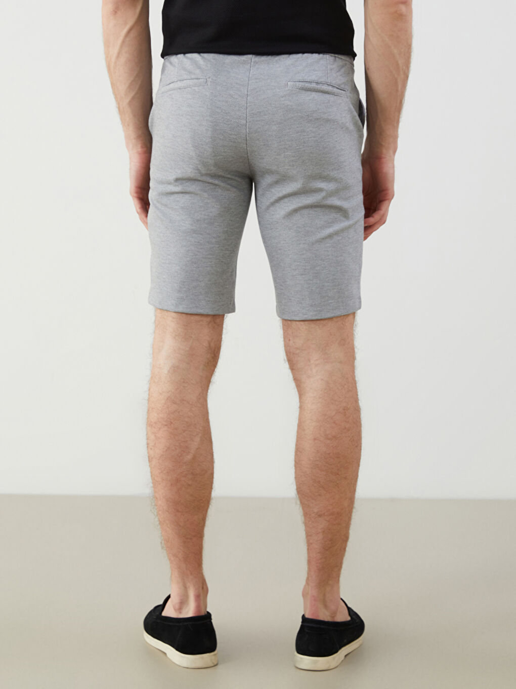 Gri Slim Fit Erkek Şort-3
