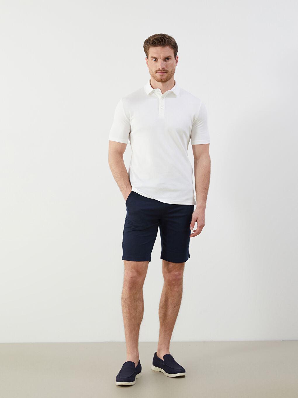 Natuvera Lacivert Slim Fit Erkek Şort