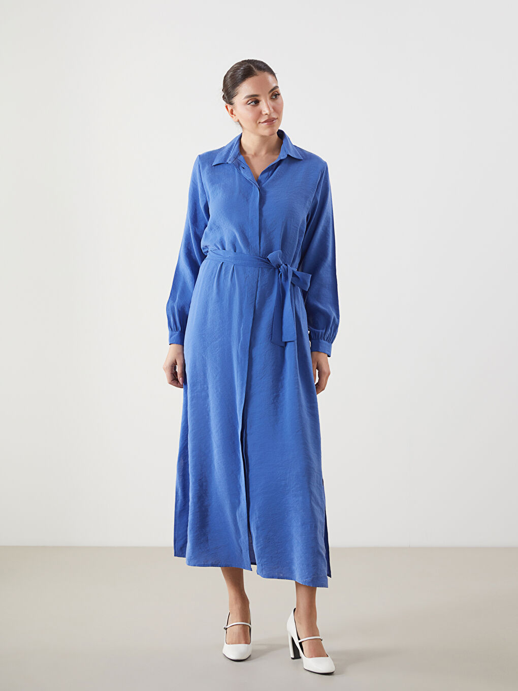 Woman BLUE Shirt Dress -S5O173Z8-ZKA
