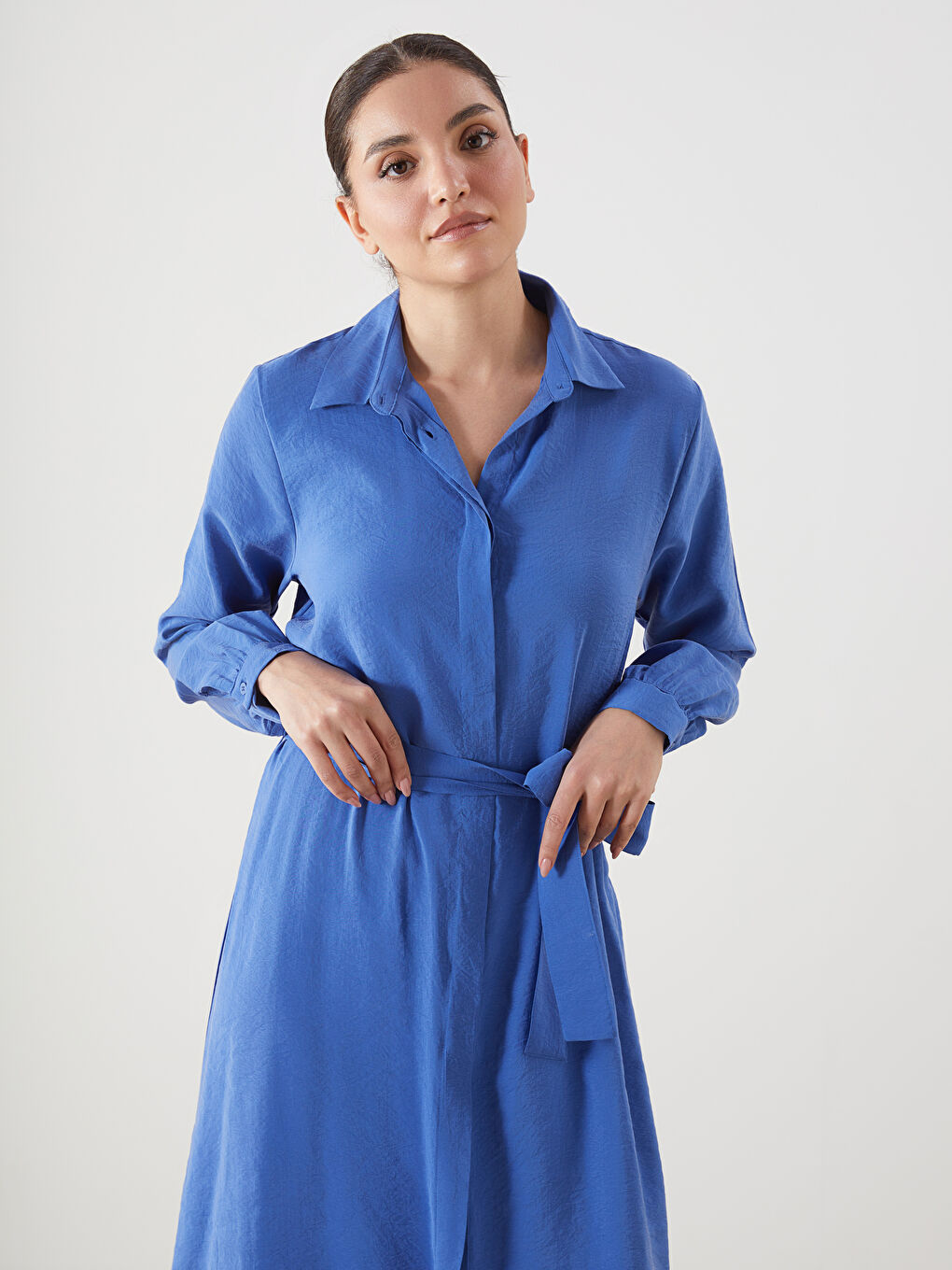 Woman BLUE Shirt Dress -S5O173Z8-ZKA