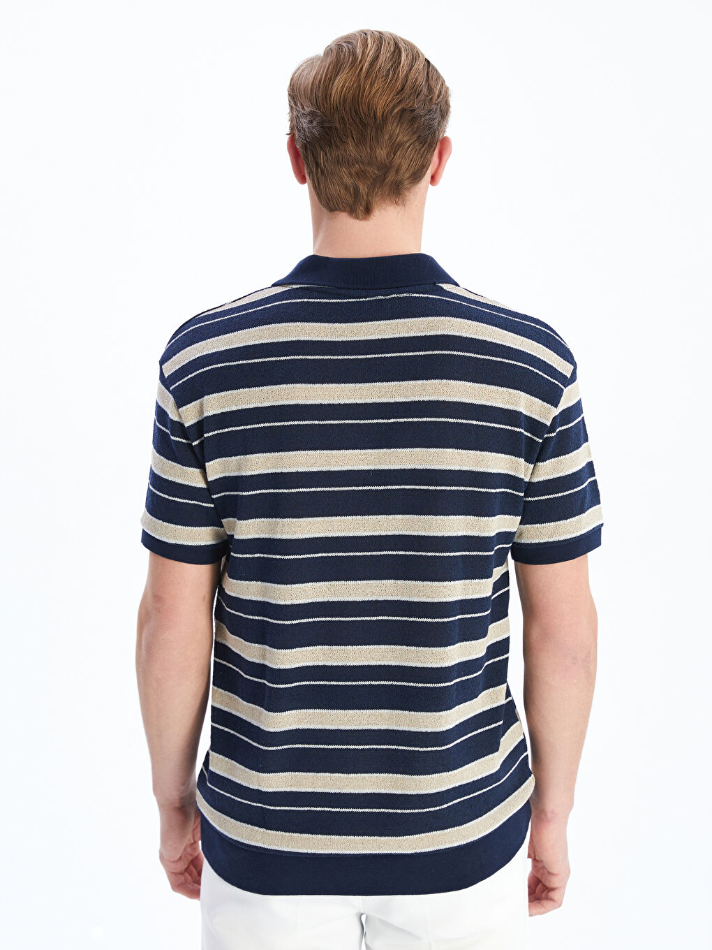 LCW Vision Polo Neck Striped Men's T-Shirt -S5O182Z8-LGS